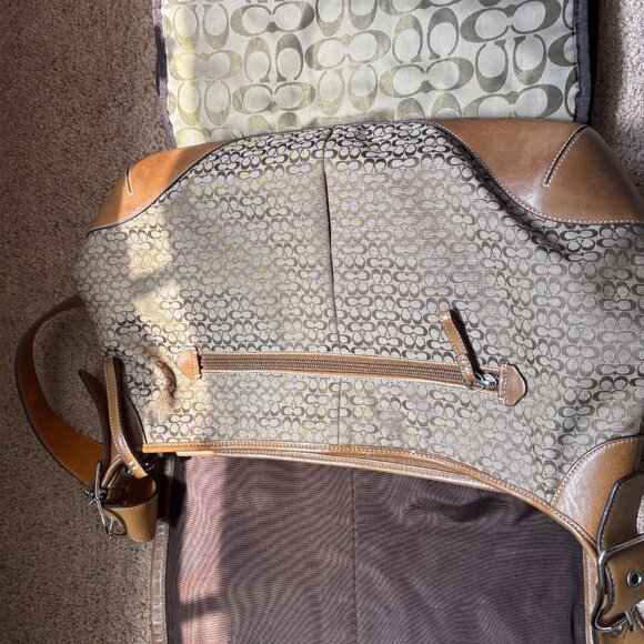 Authentic Coach Brown/Tan Canvas Diaper Bag with Changing Pad - Picture 5 of 5